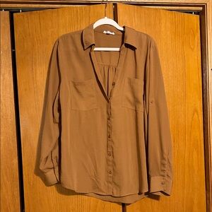 Maurices Tan Button-Down Shirt